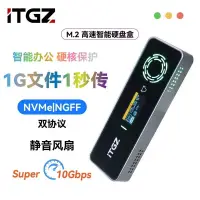 在飛比找蝦皮商城精選優惠-🌟免運速發🌟ITGZ M.2外接盒彩屏10Gbps硬碟盒SS