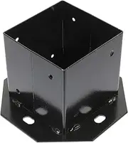 Housoutil Railing Support Base 4x4 Post Sleeve Post Wrap Metal Railing Trim Anchor Anti-Corrosion Easy Installation