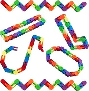 6 Pack Wacky Tracks Fidget Toys Gifts for Kids Students Classroom School Prizes Snap and Click Finger Sensory Toys for Adults Stress Relief ADD ADHD Autistic Keeps Hands Busy (6)