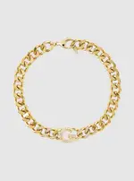 GUESS Gold G Pavé Chain Necklace
