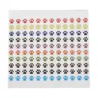 3000Pcs Adhesive Label Stickers Mixed Color Paw Prints Stickers 0.35" Sticker