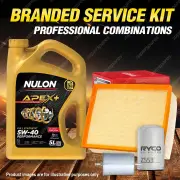 Oil Air Fuel Filter + 5L APX5W40 Oil Service Kit for Audi A4 B7 4cyl 1.8L 05-08
