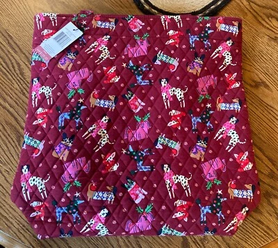 Vera Bradley Holiday Hounds NWT Large North South Tote
