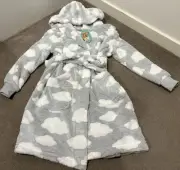 BNWT Peter Alexander Grey Dressing Gown With Clouds - SIZE 6 Kids