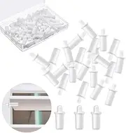 120 PCS Shutter Repair Pins,Spring Loaded Replacement Repair Pins, White Plastic Plantation Shutter Louver Staples, Blind Repair Bolt for Windows Tools Supplies, Movable Blade Repair Parts