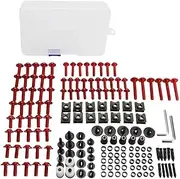 Motorcycle Fairing Bolt Kit for Hon┐da for FZ09 for FZR750R for FZR600R for FZR400RR Motorcycle Accessories Complete Full Fairing Bolts Kit Screws Nuts Clips(Red)