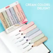 ZEYAR Highlighter Pen, Cream Colors Chisel Tip, Aesthetic Highlighter Marker 6pc