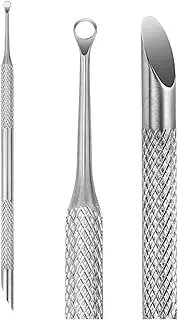 2-in-1 Manicure Cuticle Pusher Tool - Stainless Steel, Loop & Beveled Head, Lifts & Removes Cuticles