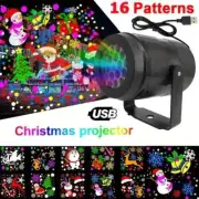Snowflake Christmas Laser Projector Light 16 Pattern Rotating LED Weatherproof