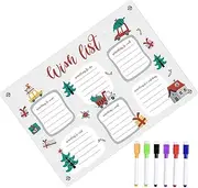 CAXUSD Magnetic Note Board for Fridge Large Whiteboard Dry Erase Calendar Planner Board Memo Reminders