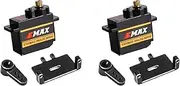 2X ES08MAII Steering Servo with Servo Mount and Servo Arm for Axial SCX24 1/24 RC Crawler Car Upgrades Parts Accessories