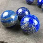 Natural 20mm Blue Lapis Lazuli Crystal Quartz Sphere x1 New Ball Healing P7Z5