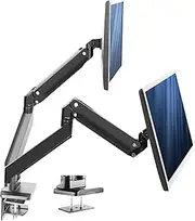 VIVO Premium Aluminum Heavy Duty Arms, Fits 2 Ultrawide Monitors up to 38 inches, Widescreen Dual Monitor Desk Mount with Instant Pneumatic Spring Height Adjustment VESA Stand, STAND-V102G2