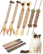 Catnip Chew Toys for Cats 12 Pack Natural Silvervine Sticks for Kittens Teeth...