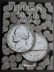 He Harris Jefferson Nickels Nickel Coin Folder 1938-1961 # 1 Album Book 2679