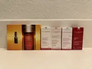 5 PC Clarins Double Serum, Multi-Active Night, Total Eye Lift, Cleanser & Toner