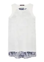 High With Grace Lace-panelled Cotton top - White - L (UK14 / L) L (UK14 / L)