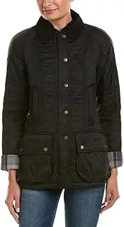 [Barbour] Womens Beadnell Polarquilt Jacket, 12, Black, Black, 16