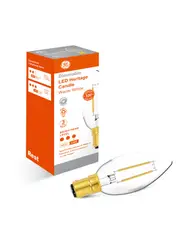 GE 4.8W Heritage Dimmable LED Candle SBC Globe in Warm White