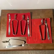 Set of 4 Escargot Tongs Forks Solingen Stainless Steel ALTOSIL Deluxe Germany