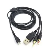3-In-1 6.56ft USB OFC Audio Cable For SteelSeries Arctis 3/5/7/Pro Headphone