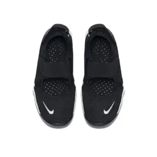 【NIKE 耐吉】Nike Little Rift TD 黑白 忍者鞋 中童 322359-014(童鞋 涼鞋 魔鬼氈 休閒鞋 輕量 透氣)