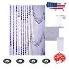Luxury 108" x 36" Iridescent Blue Beaded String Curtain - Adjustable & Versatile