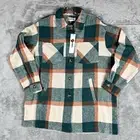Vigoss Lexi Plaid Shacket Top Jacket Shirt Size Small Forest Green