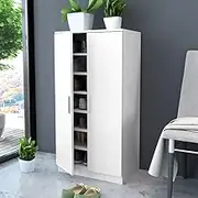 Shoe Cabinet 7 Shelves White Storage Organizer Furniture Home Decor Modern Design