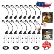 Portable LED Book Light Set - 16 Hands-Free Rechargeable Reading Lights
