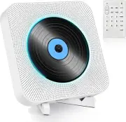 Bluetooth CD Player FM Radio CD Players with HiFi Speakers Wall Mountable CD