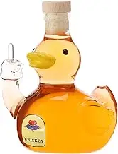Duck Decanter Transparent Glass Duck Whiskey Bottle for Men and Women Creative Funny Whiskey Decanter for Home Bar(Transparent color-1-E)