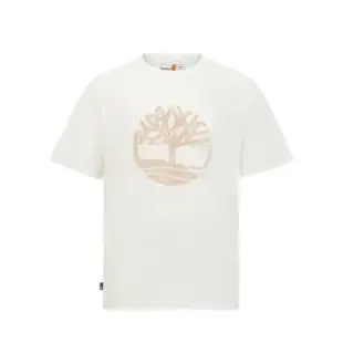 【Timberland】男款白色大 Logo 短袖T恤|A42RFCR3-XS