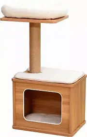 Cat Tree, Cat Hammock, Cat Furniture, Scratching Post, tree tower condo , Beige