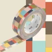 Masking Tape MT 1,5 CM Mosaic Grey Ocher
