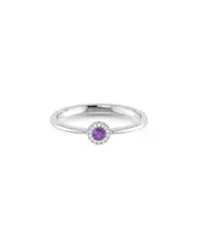 Sabrina Designs 14K 0.09 ct. tw. Diamond & Amethyst Ring