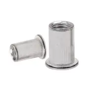 M4 Rivet Nuts Threaded Insert Nutsert Flat Head Rivnuts Aluminium Knurled 200x