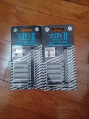 Vintage 1980s ASTRA II 2 Platinum (Two) Razors with 10 Blades Total - NEW