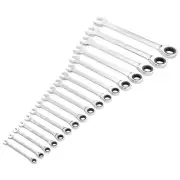 Draper HI-TORQ Metric Ratchet Combination Spanner Set 17 Piece 27691