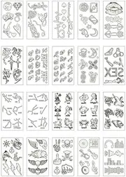 Glow-In-The-Dark Tattoo Stickers Music Festival Carnival Tattoo Stickers Glowing Cool Face Stickers