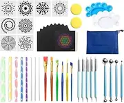 47 Pcs Mandala Dotting Tools Art For Rock Painting Kit Dot Pen Paint Stencil