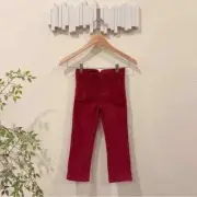 Jacadi Corduroy Cotton Casual Long Pants in Burgundy Red NWT Size 4Y