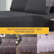 Ramesses Micro Flannel Warm Polar Fleece Style 4pc Sheet Set Soft Winter Thermal