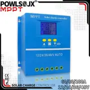 POWLSOJX MPPT Solar Charge Controller, 100A - Compatible with 12/24/36/48V Batte