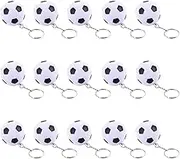 15 Pack Soccer Keychains, Mini Football Stress Relieve Key Ring, Decorative Bag Backpack Purse Pendant for Kids Party Favors Supplies School Carnival Prizes, Party Bag Gift Fillers Event Giveaways