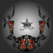 Polaris RZR 1000 XP UTV Wrap Graphics Decal Kit 2013-2015 Unleashed Orange