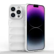 iPhone 15 Pro Case Flexible Soft TPU Rubber Grip Shock-Absorbent Protective Case Cover - White