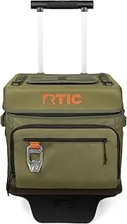 [RTIC] 40 Can Everyday Wheeled Cooler, Soft Sided Insulated Portable Rolling Collapsible Cooler Bag with Wheels and Handle for Outdoor, Beach, Camping, Sports, Travel, Leakproof