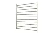 Radiant RTR05 Round Bar Heated Towel Rail - 900 x 1100mm - Mirror Polished - Stainless Steel- Bottom Left/Top Right Wiring