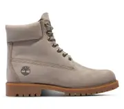 Timberland Men's Heritage 6-Inch Lace Up Waterproof Boots Light Taupe Nubuck (US 7-12)